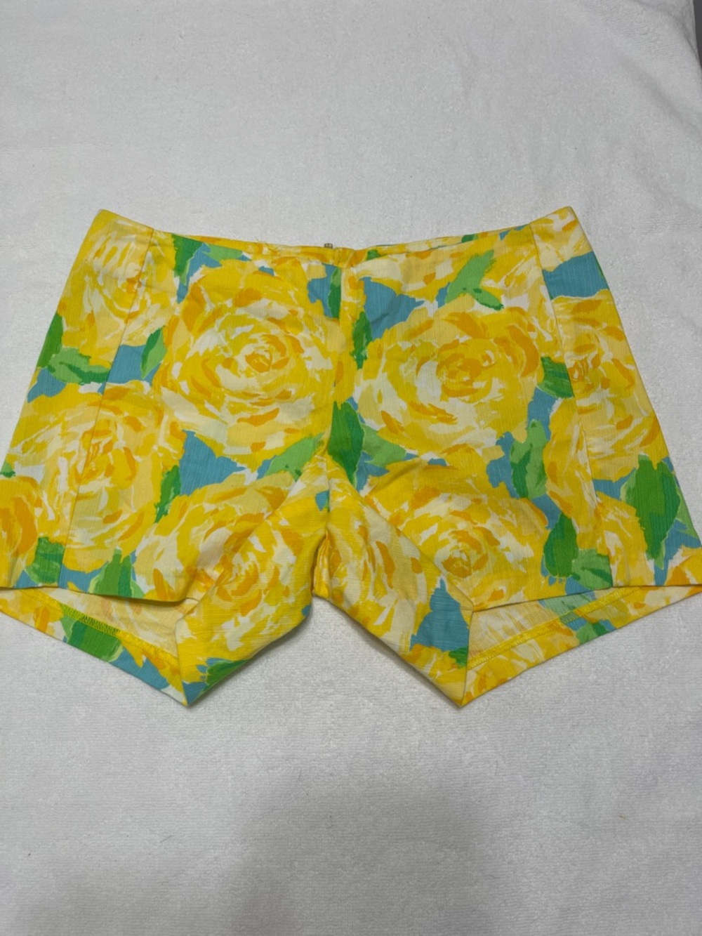 Lilly Pulitzer Deenie Floral Sunglow Yellow Shorts - Sz 4